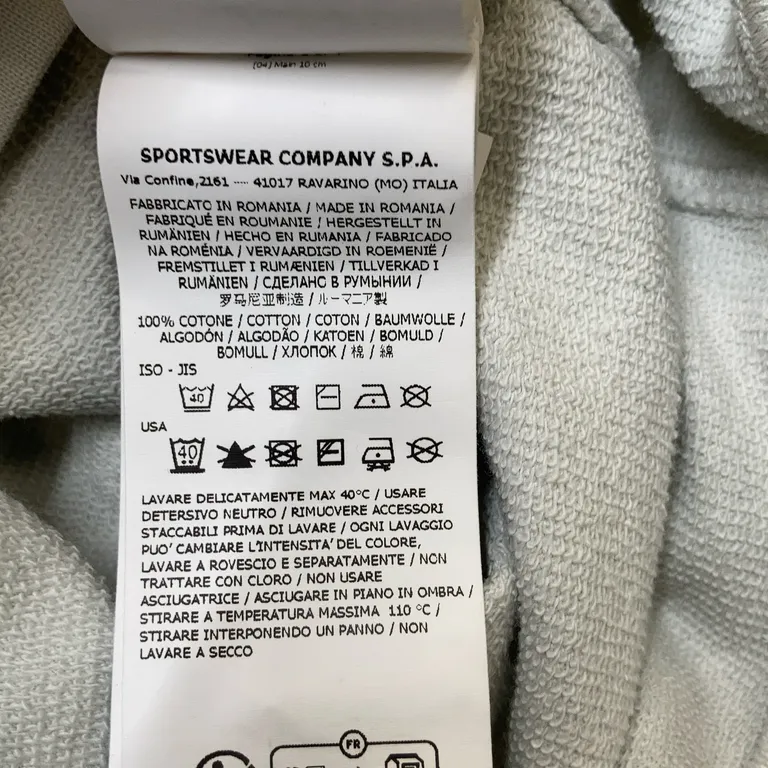 Collegetröja (Grön) från Stone Island Junior Bomull - Materialetikett