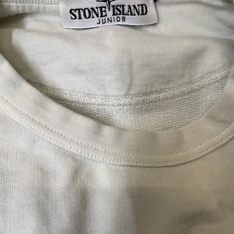 Collegetröja (Grön) från Stone Island Junior Bomull - Smutsig - Krage/nacke