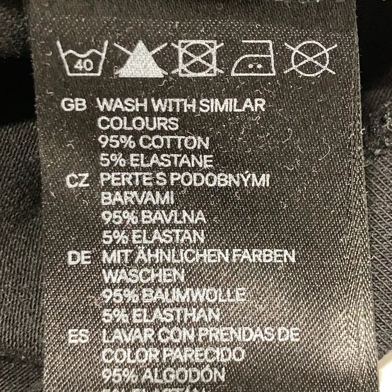 Tubtopp (Svart) från H&M Elastan, Bomull - Materialetikett
