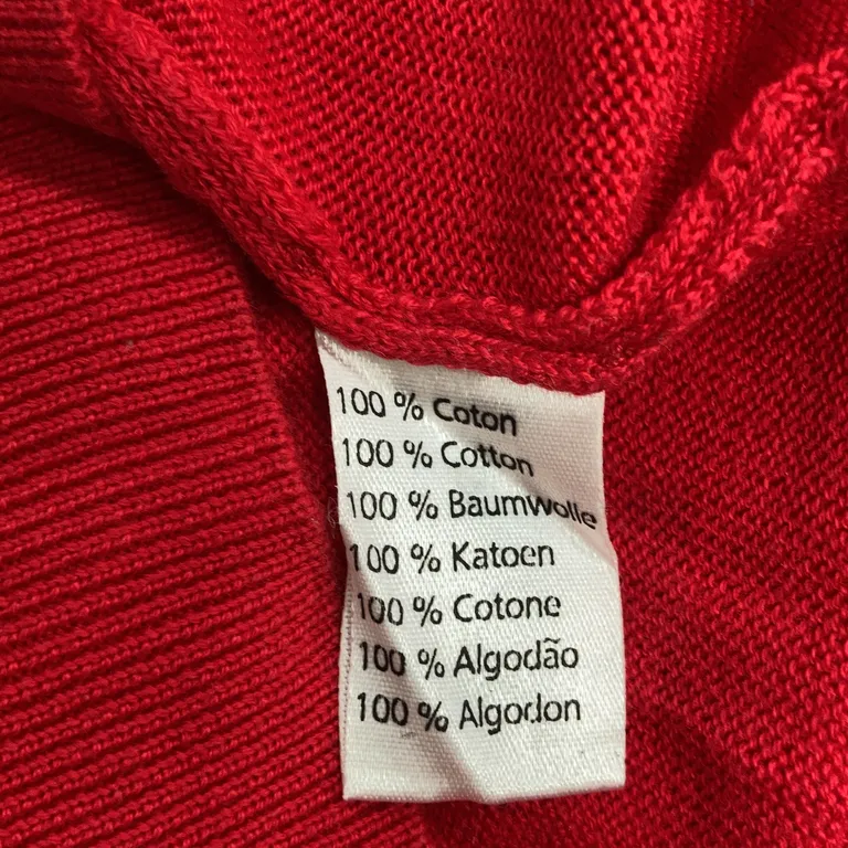 Pull (Rouge) de Lacoste Coton - Étiquette du matériau