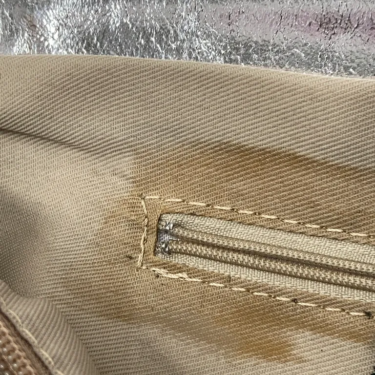 Handväska (Silverfärgad) från Borse in Pelle Skinn - Smutsig - Insida