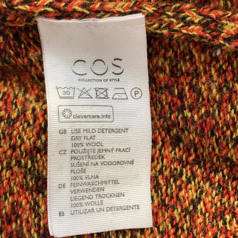 Tröja (Röd, Gul, Orange, Flerfärgad) från COS Ull - Materialetikett
