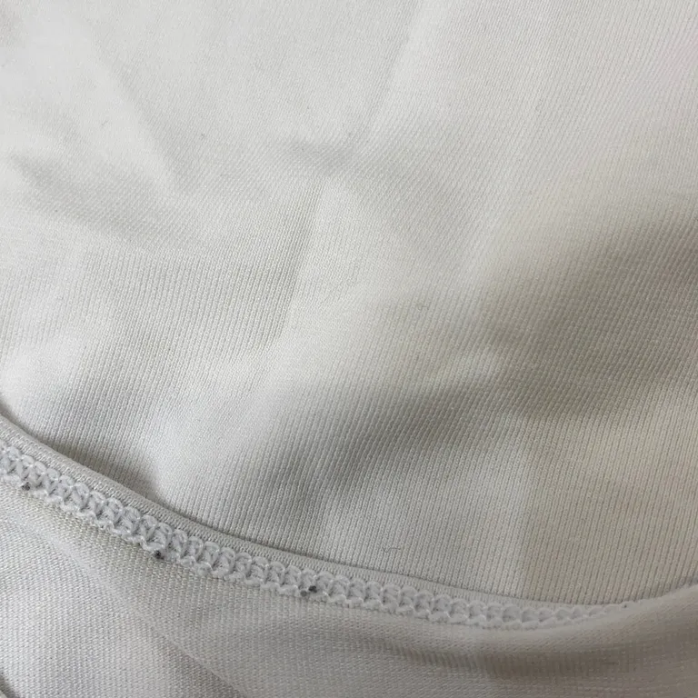Topp (Vit) från Uniqlo Bomull, Elastan, Polyester, Viskos - Nopprig - Krage/nacke