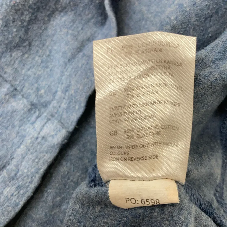 T-shirt (Blå) från Emil i Lönneberga Bomull, Elastan - Materialetikett