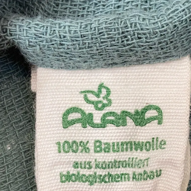 Bärsjal (Grön) från Alana Bomull - Materialetikett