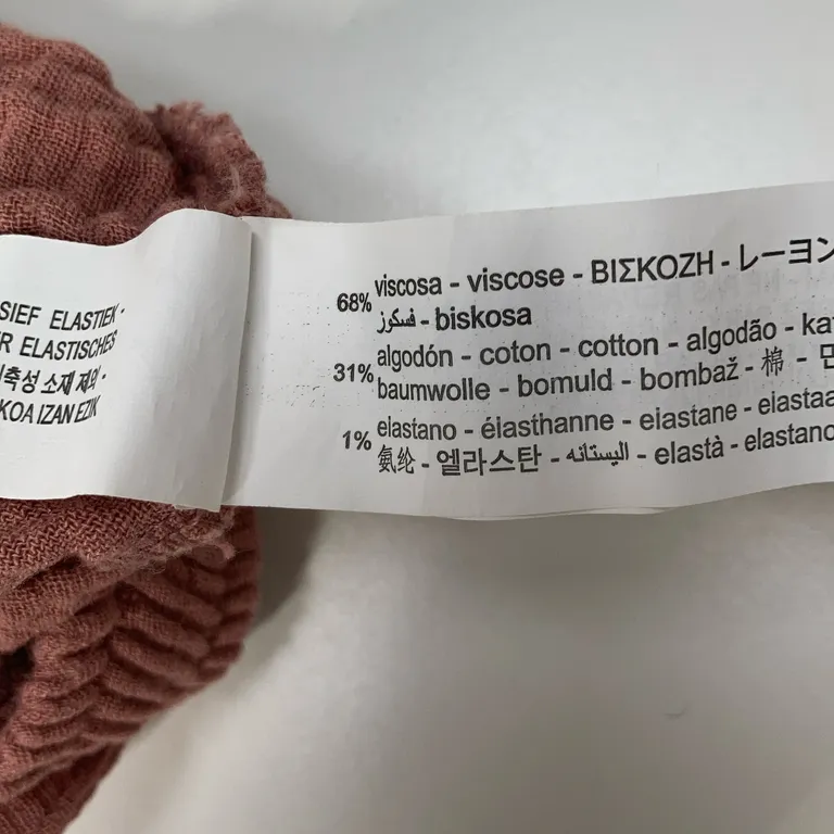 Byxdress (Rosa) från Zara Bomull, Elastan, Viskos - Materialetikett