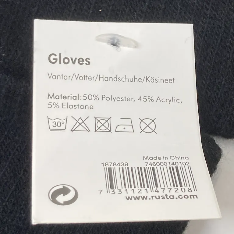 Handskar (Svart) från Rusta Polyester, Akryl, Elastan - Varumärke
