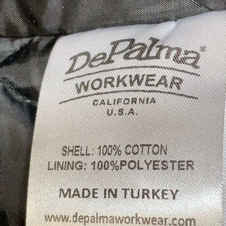 Ytterväst (Svart) från DePalma Bomull, Polyester - Materialetikett