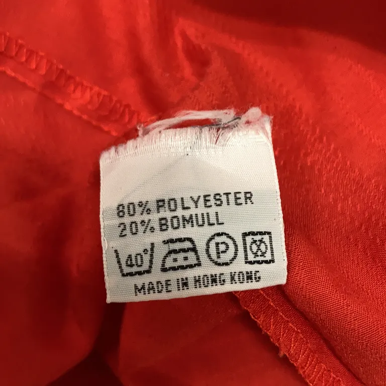Skjorta (Röd) från Camicia Polyester, Bomull - Materialetikett