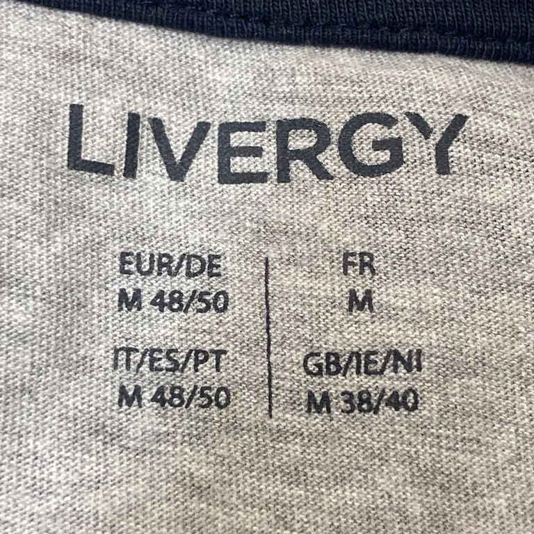 T-shirt (Grå) från Livergy Viskos, Bomull - Varumärke