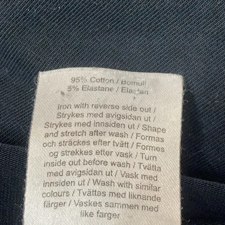 T-shirt (Svart) från Bläck Bomull, Elastan - Materialetikett