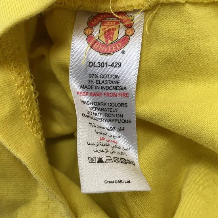 T-shirt (Gul) från Manchester City Bomull, Elastan - Materialetikett