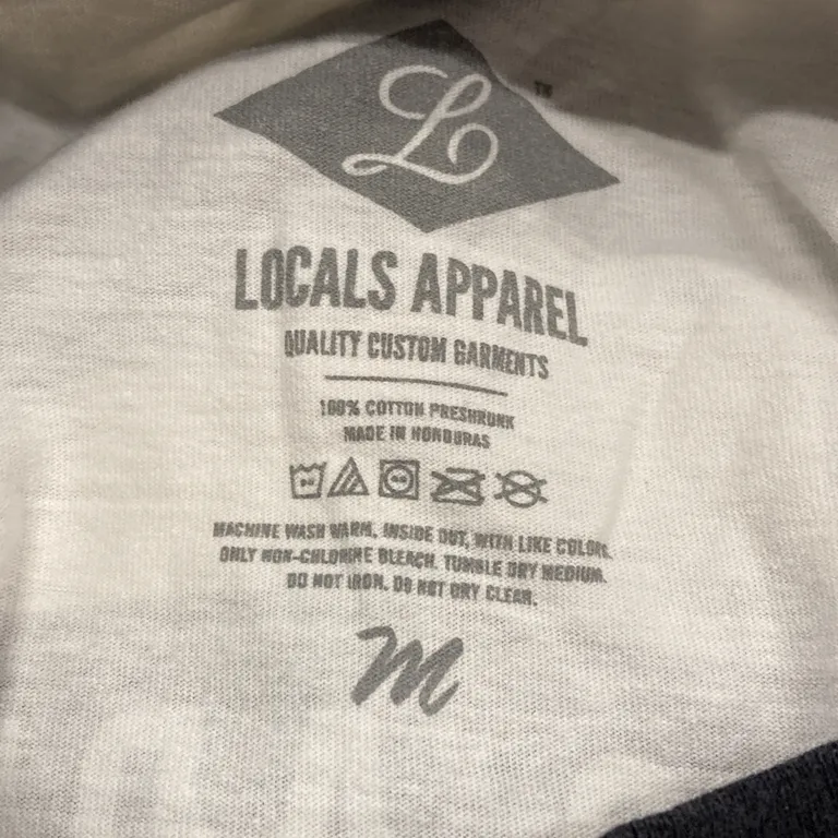 Långärmad t-shirt (Vit, Svart) från Locals Apparel Bomull - Varumärke