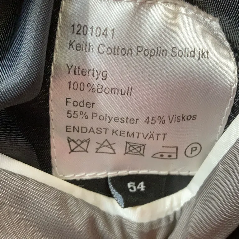 Kavaj (Röd) från Bläck Bomull, Polyester, Viskos - Materialetikett