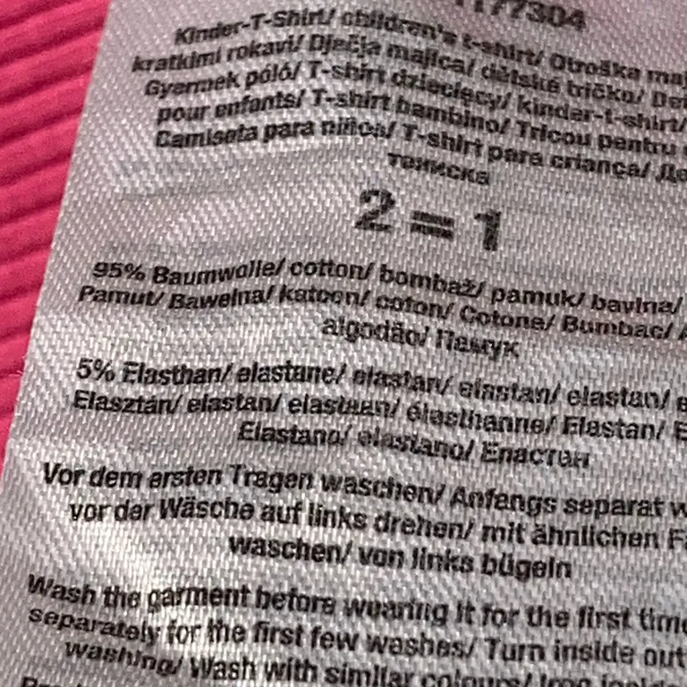 T-shirt (Violet) de Kiki & Koko Coton, Élasthane - Étiquette du matériau