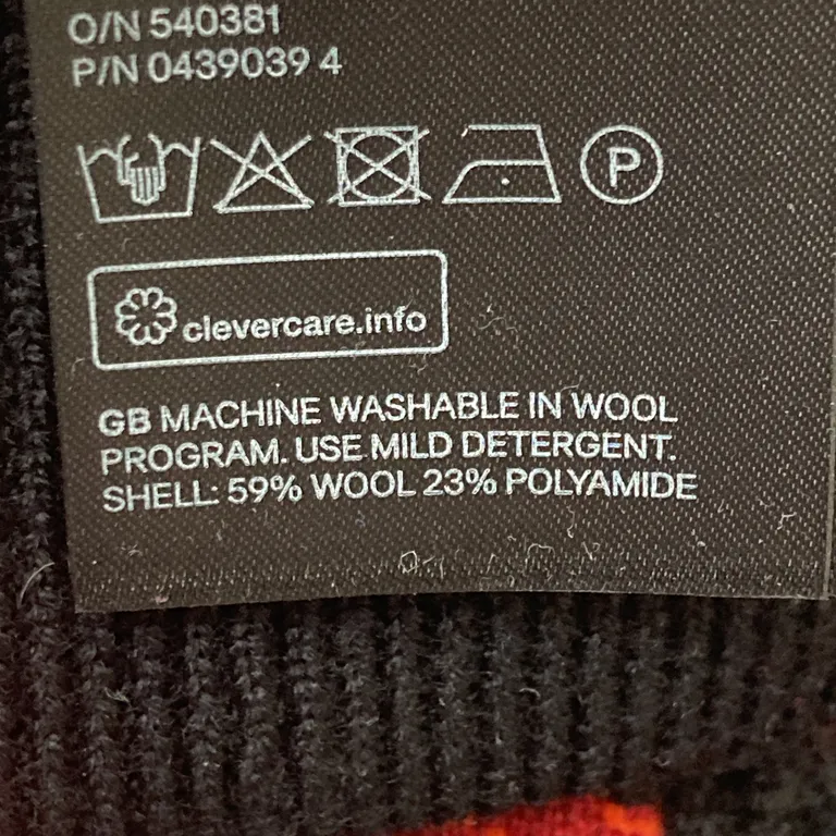 Mössa (Orange, Flerfärgad) från Kenzo x H&M Ull, Polyamid - Materialetikett