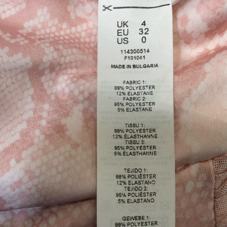 Träningstights (Rosa) från ASOS Luxe Polyester, Elastan - Materialetikett