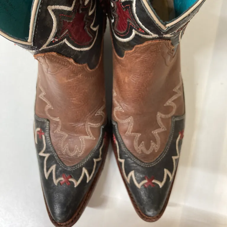 Cowboyboots (Brun, Flerfärgad) från Tony Lama Skinn - Repig - Yta