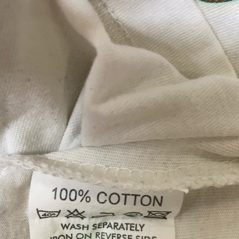 T-shirt (Vit, Flerfärgad) från Karlstad Bomull - Materialetikett