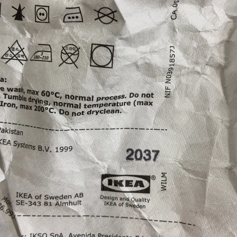 Dra-på-lakan (Vit) från IKEA Lyocell, Bomull - Varumärke