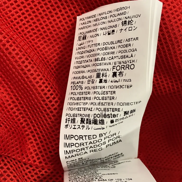 Träningsjacka (Röd) från Puma Polyester, Nylon - Materialetikett