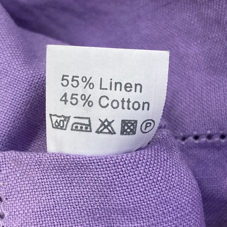 Löpare (Lila) från Himla Linne, Bomull - Materialetikett