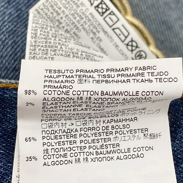 Jeans (Blå) från Just Cavalli Bomull, Elastan, Polyester - Materialetikett
