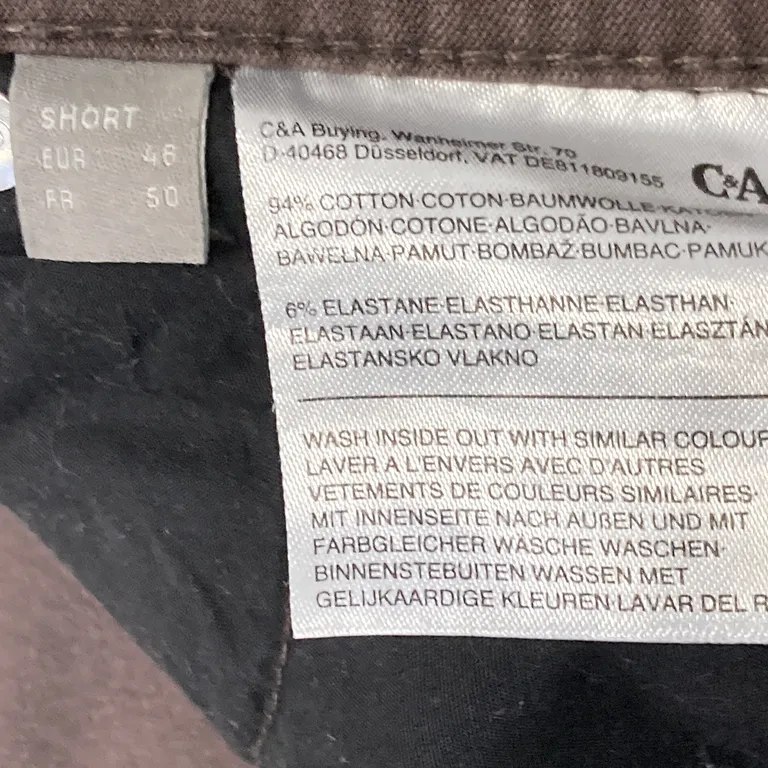 Jeans (Brown) from C&A Cotton, Elastane - Material tag