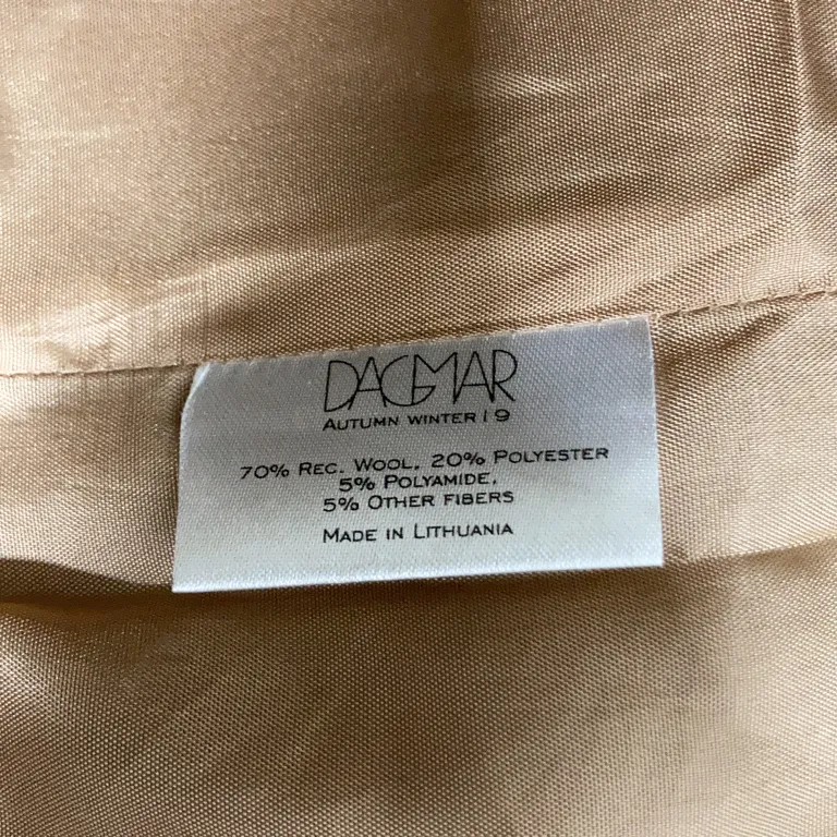 Kappa (Alida) från Dagmar Polyamid, Ull, Polyester - Materialetikett