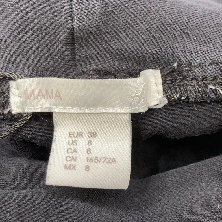 Pantalon maternité (Noir) de H&M Mama Coton, Élasthane, Polyester, Viscose - Marque