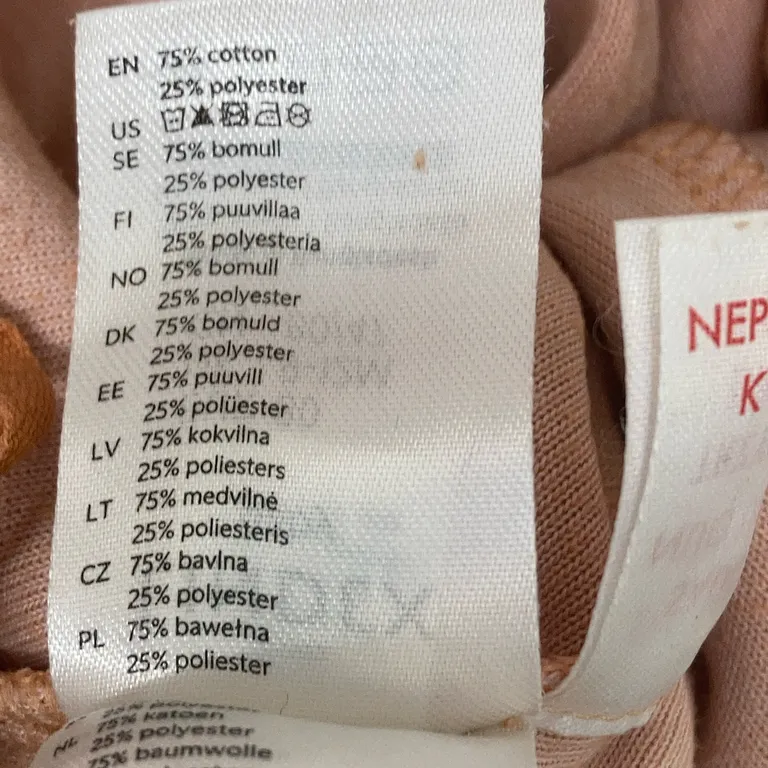 Byxor (Brun) från Lindex Baby Polyester, Bomull - Materialetikett
