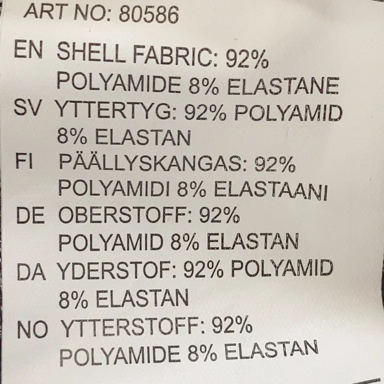 Friluftsbyxor (Svart) från FÅK Elastan, Polyamid - Materialetikett