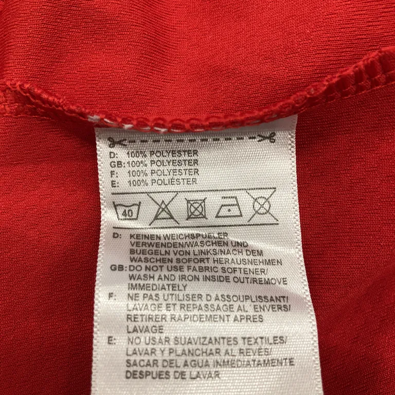 Matchtröja (Röd, Flerfärgad) från Manchester United Polyester - Materialetikett