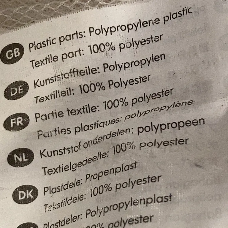Sänghimmel (Vit, Flerfärgad) från IKEA Polyester - Materialetikett