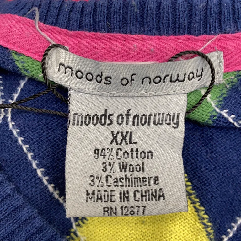 Pullover (Blå, Rosa, Gul) från Moods of Norway Bomull, Ull - Varumärke