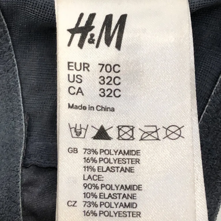 BH (Vadderade kupor, bygel) från H&M Polyester, Elastan, Polyamid - Varumärke