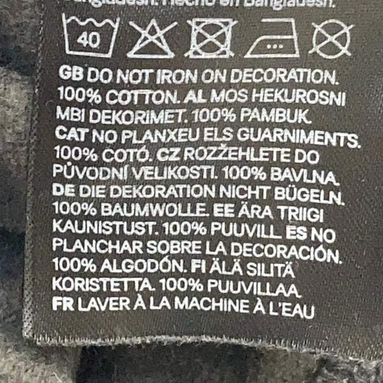 Collegetröja (Grå) från H&M Bomull - Materialetikett