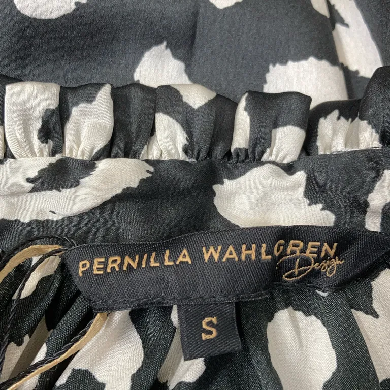 Knytblus (Svart, Vit) från Pernilla Wahlgren Design Polyester - Varumärke