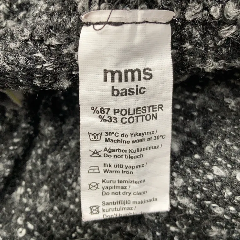 Väst (Grå, Svart) från MMS Bomull, Polyester - Materialetikett