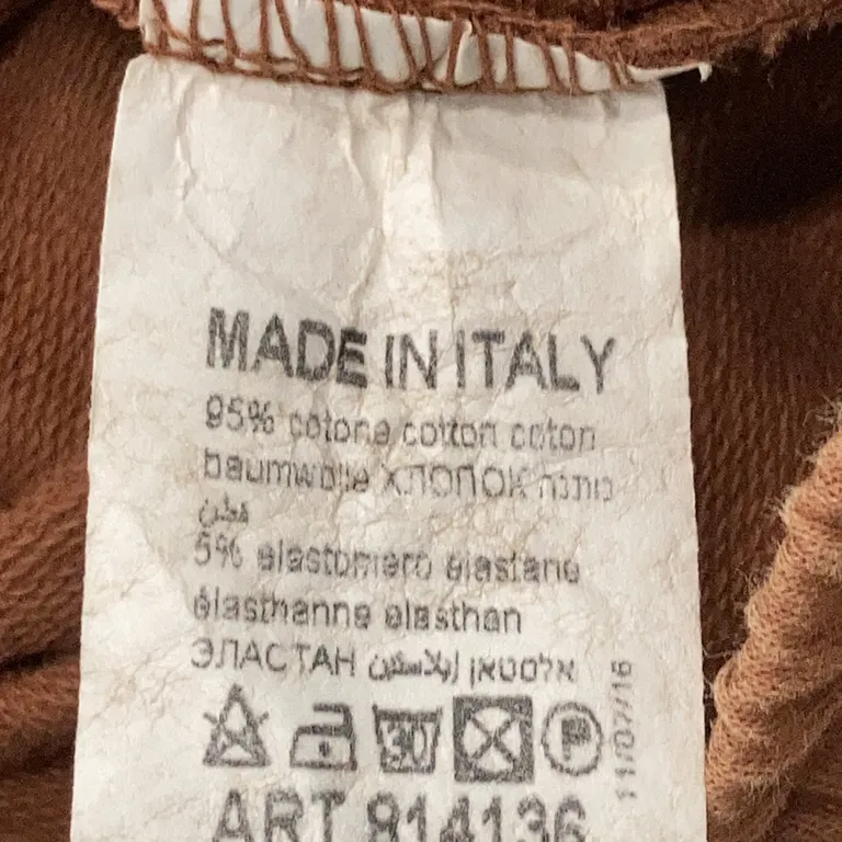 Pantalon de survêtement (Marron) de Lacomy Élasthane, Coton - Étiquette du matériau