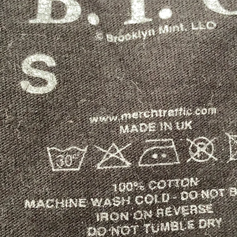 T-shirt (Svart, Grå) från The Notorious B.I.G Bomull - Materialetikett
