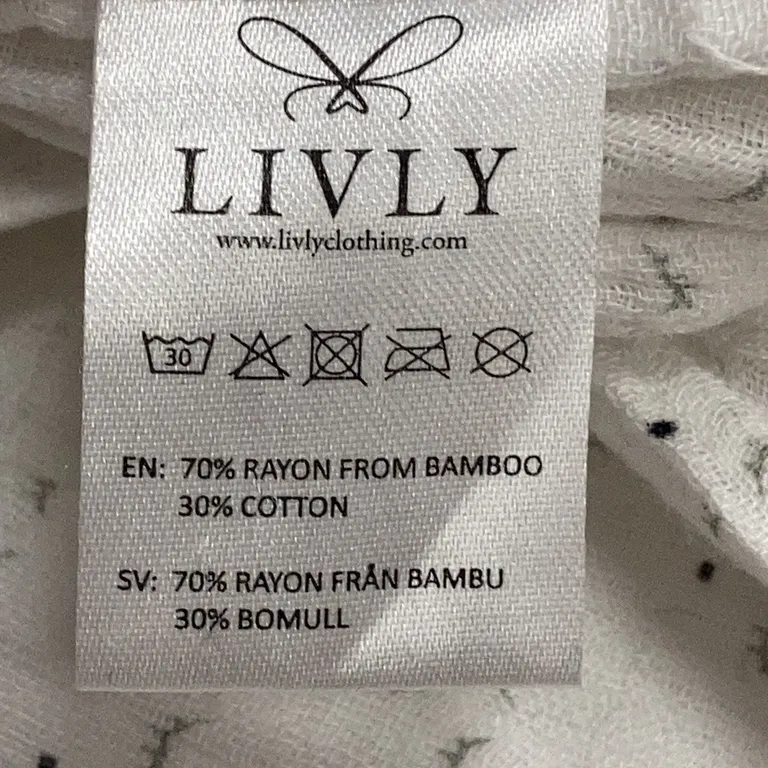 Filt (Vit, Grå) från Livly Viskos, Bambu, Bomull - Varumärke