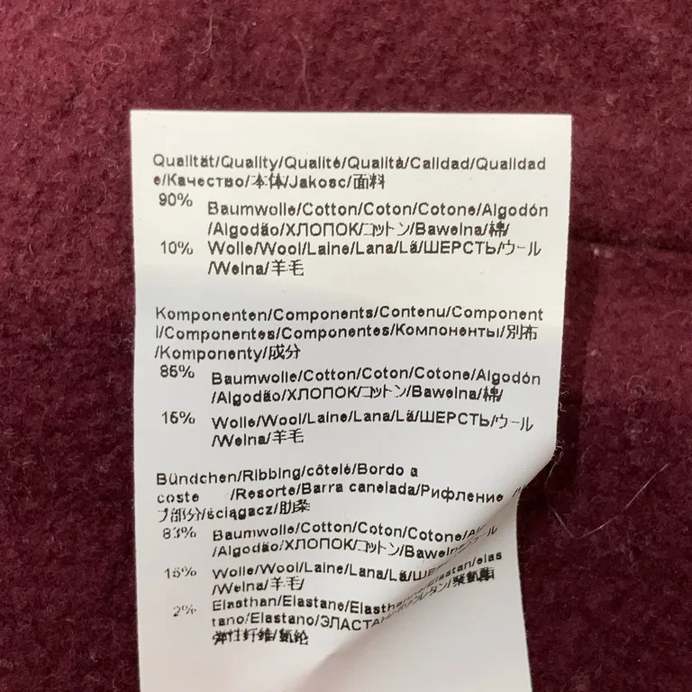 Huvtröja (Röd) från Boss Hugo Boss Bomull, Ull, Elastan - Materialetikett