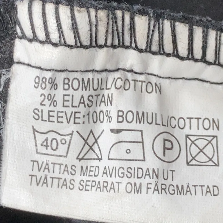 Jacka (Svart) från Flash Bomull, Elastan - Materialetikett