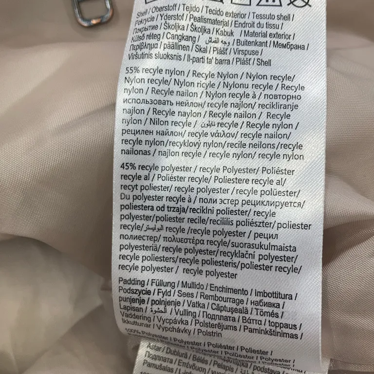 Vinterkappa (Vit) från Object Nylon, Polyester - Materialetikett