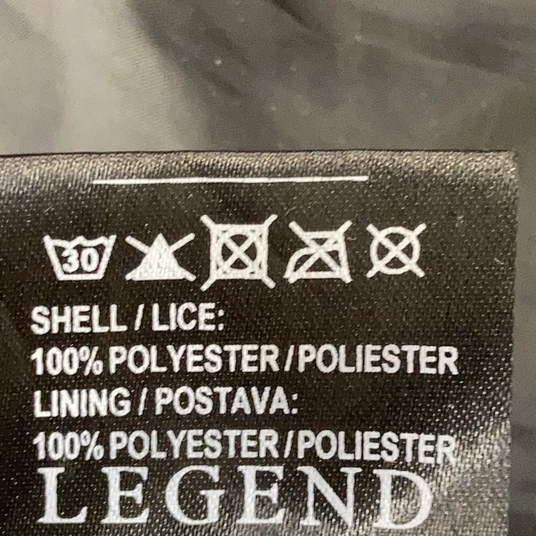 Safarijacka (Svart) från Legend Polyester - Materialetikett
