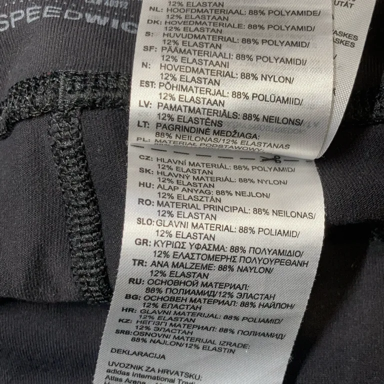 Träningstights (Svart) från Reebok Crossfit Elastan, Nylon - Materialetikett