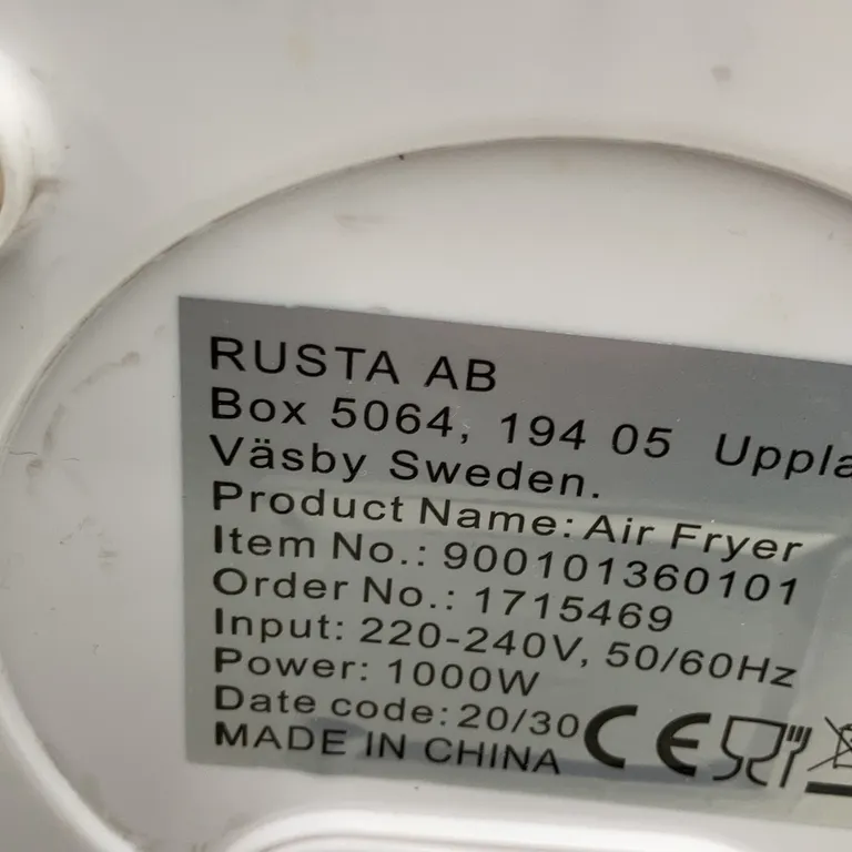 Air fryer (Vit) från Rusta - Varumärke