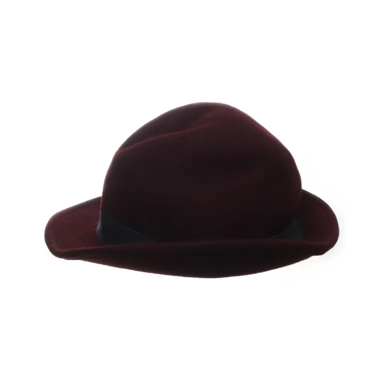 Fedorahatt (Trilby, vinröd damhatt) från Topshop Ull - Vinkel 3