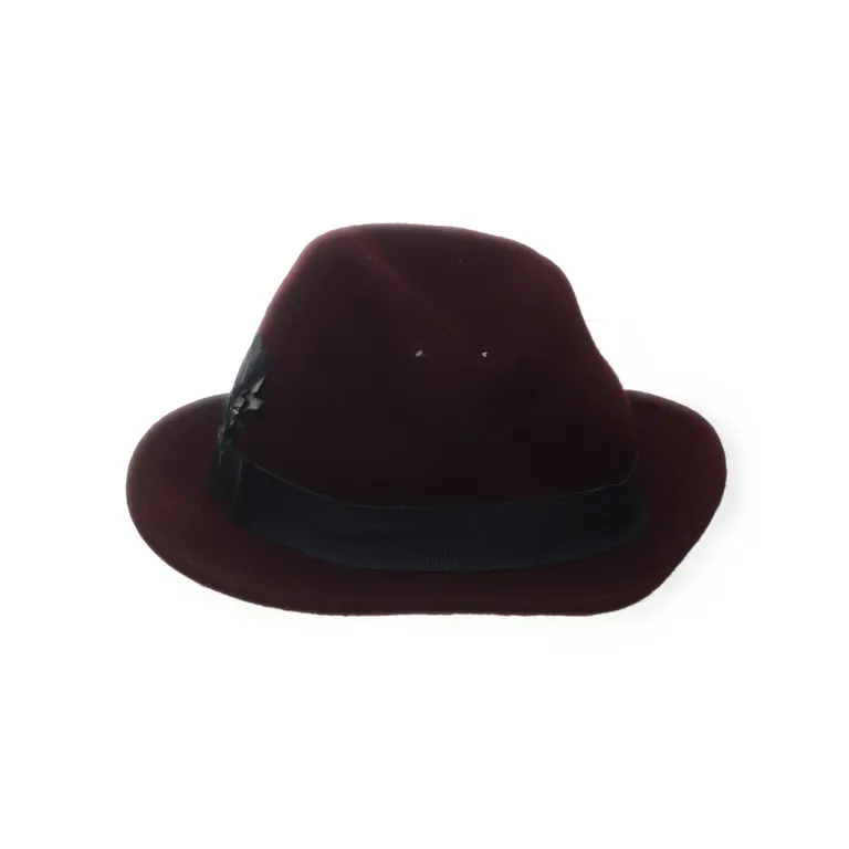 Fedorahatt (Trilby, vinröd damhatt) från Topshop Ull - Vinkel 2